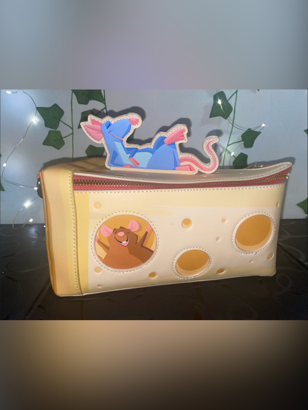 Loungefly Disney Pixar Ratatouille Remy & Emile Cheese Wedge Crossbody Bag